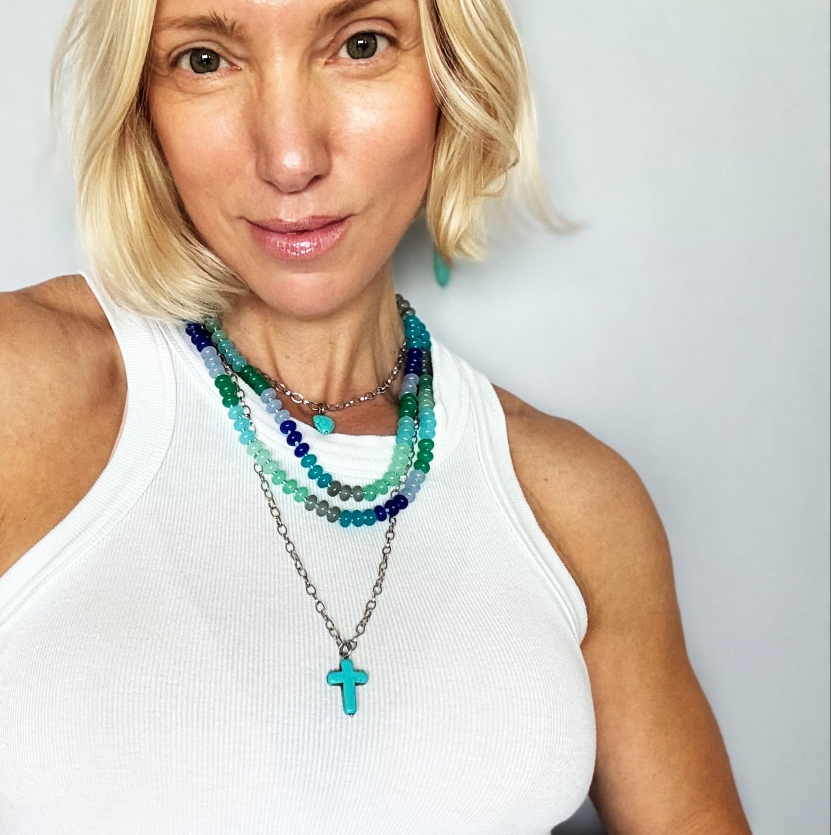 Live Colorfully Beaded Multicolored Layering Necklace