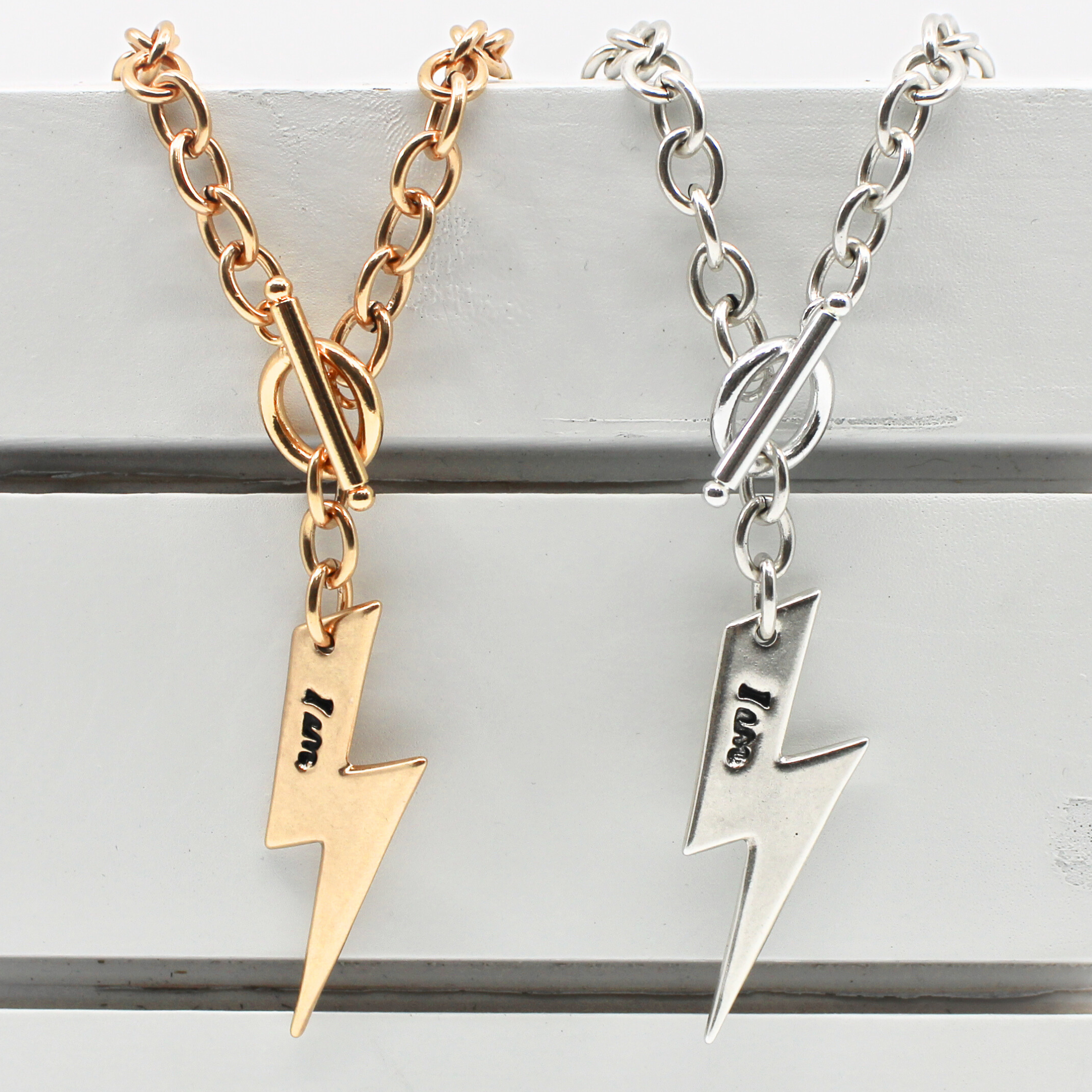 Lighting Bolt Lightning Bolt Mens Necklace Lightning Bolt – Triple