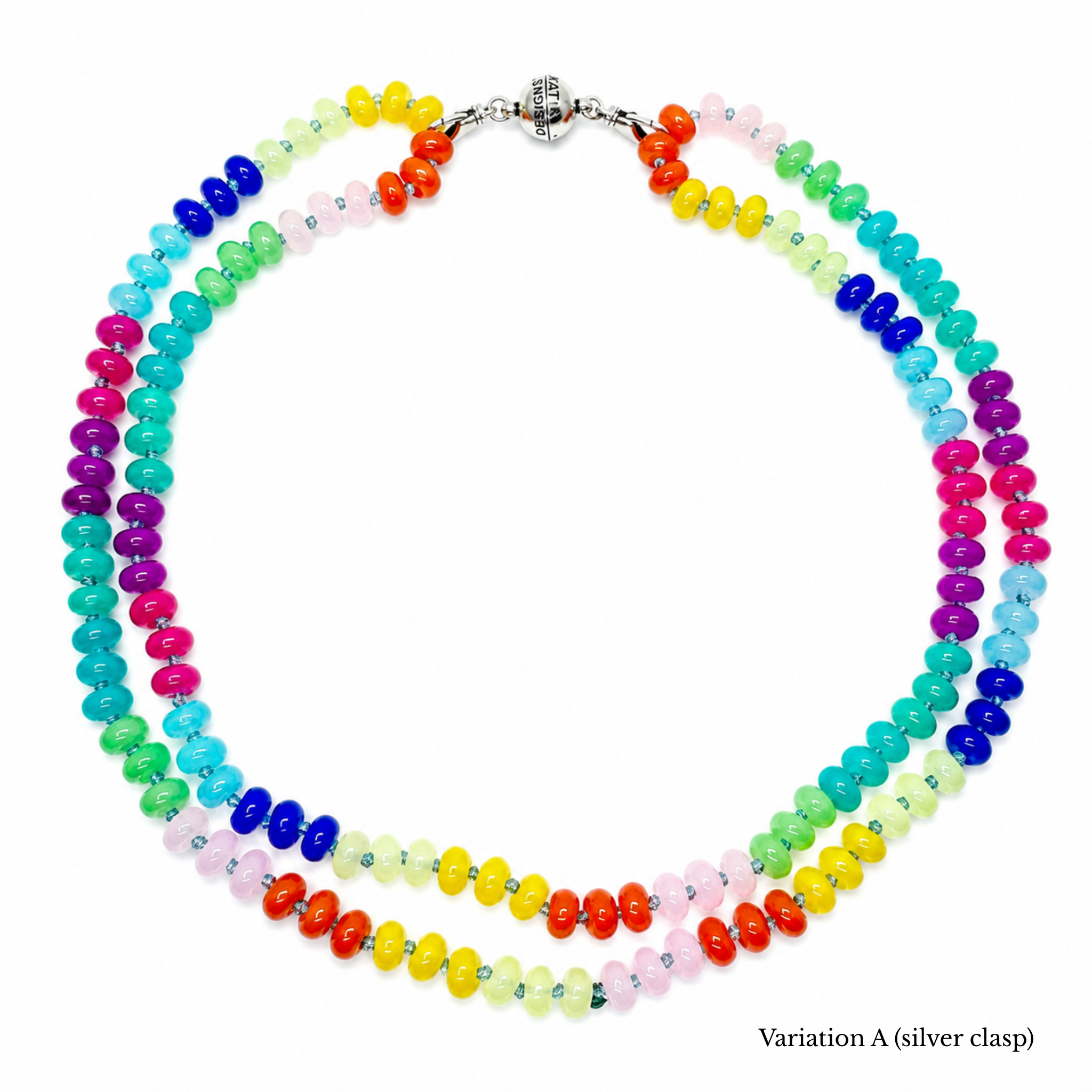 Live Colorfully Beaded Layering Necklace