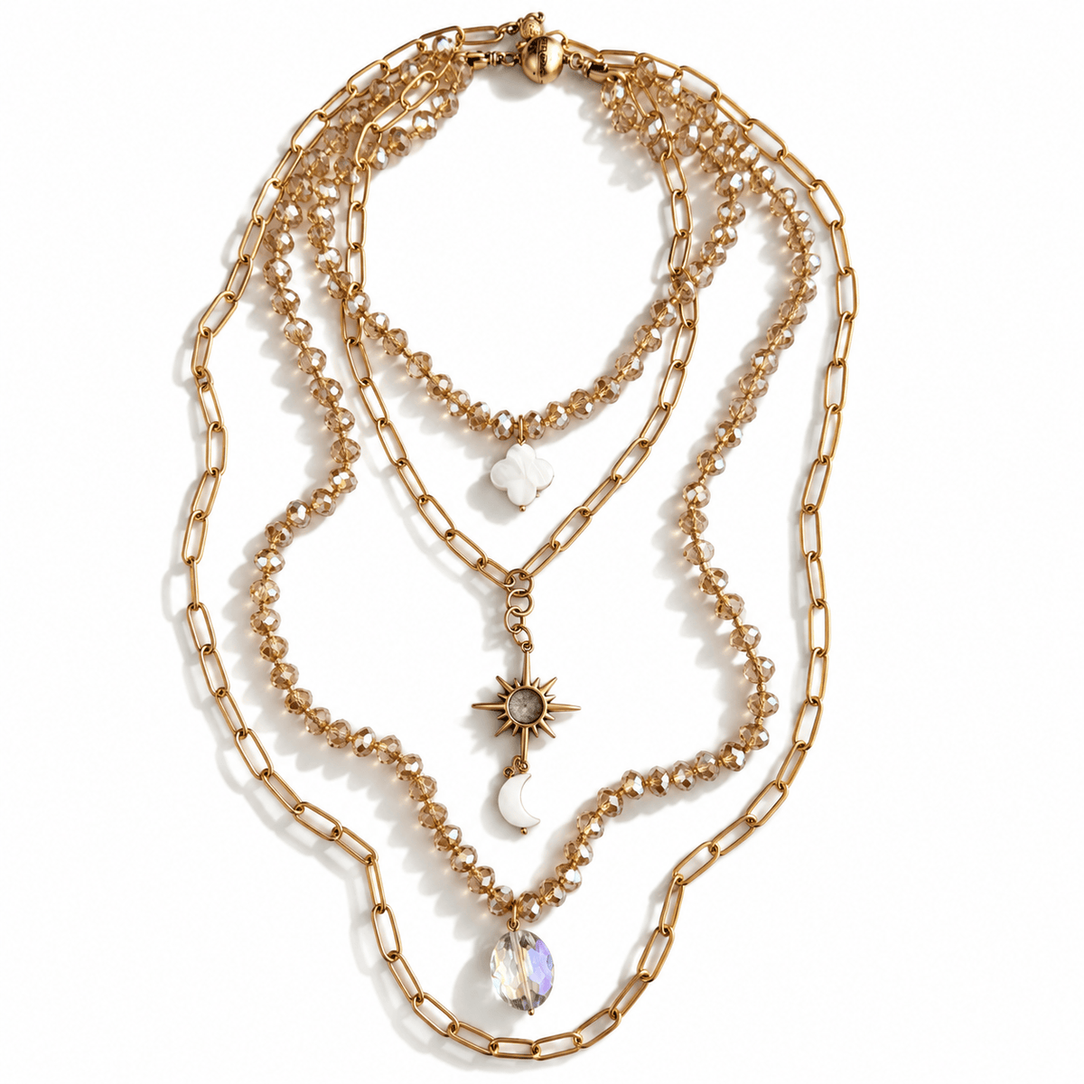 Just Breathe Starburst Fusion Necklace Layering Set