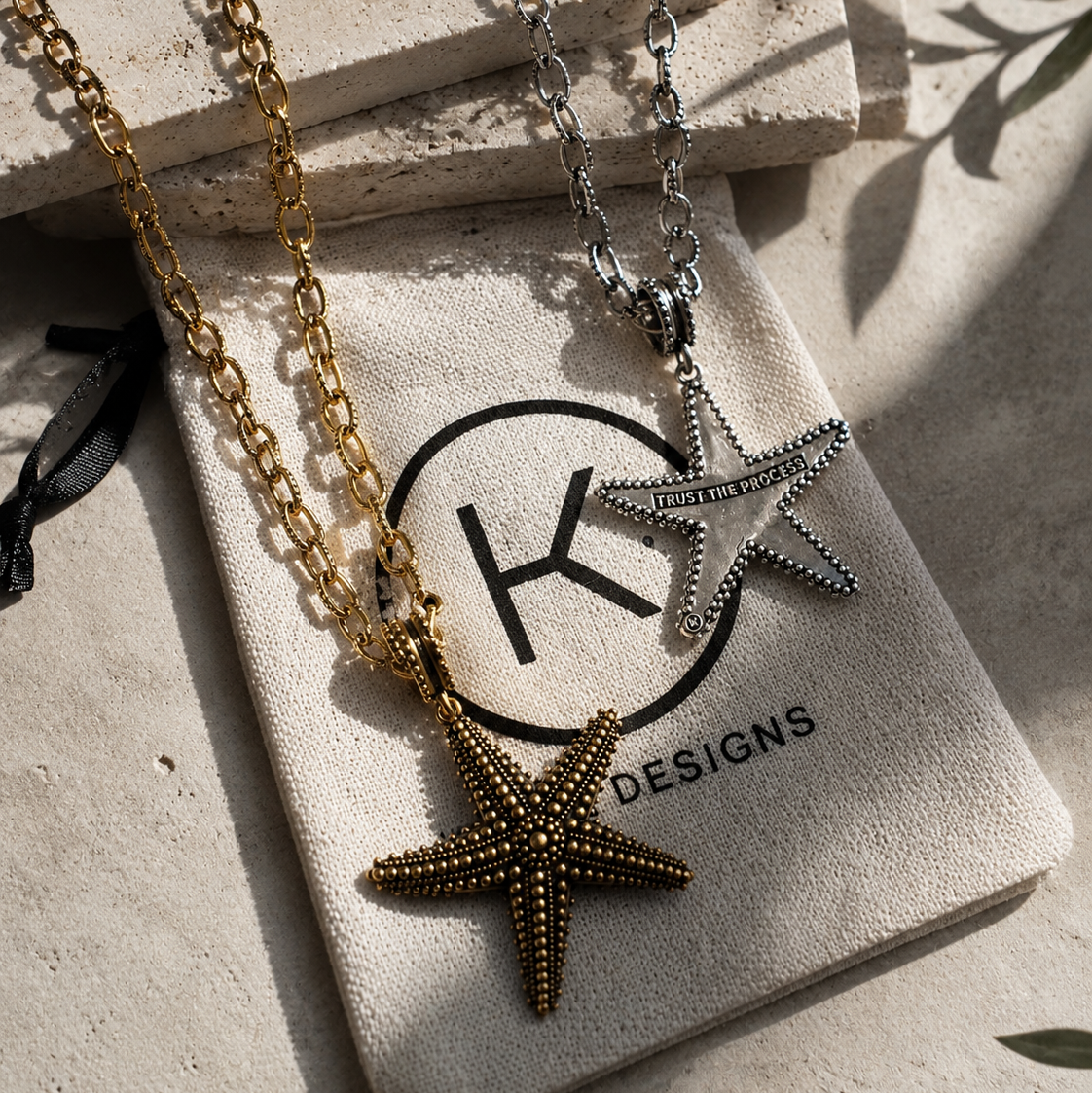 Trust the Process Starfish Adjustable Necklace