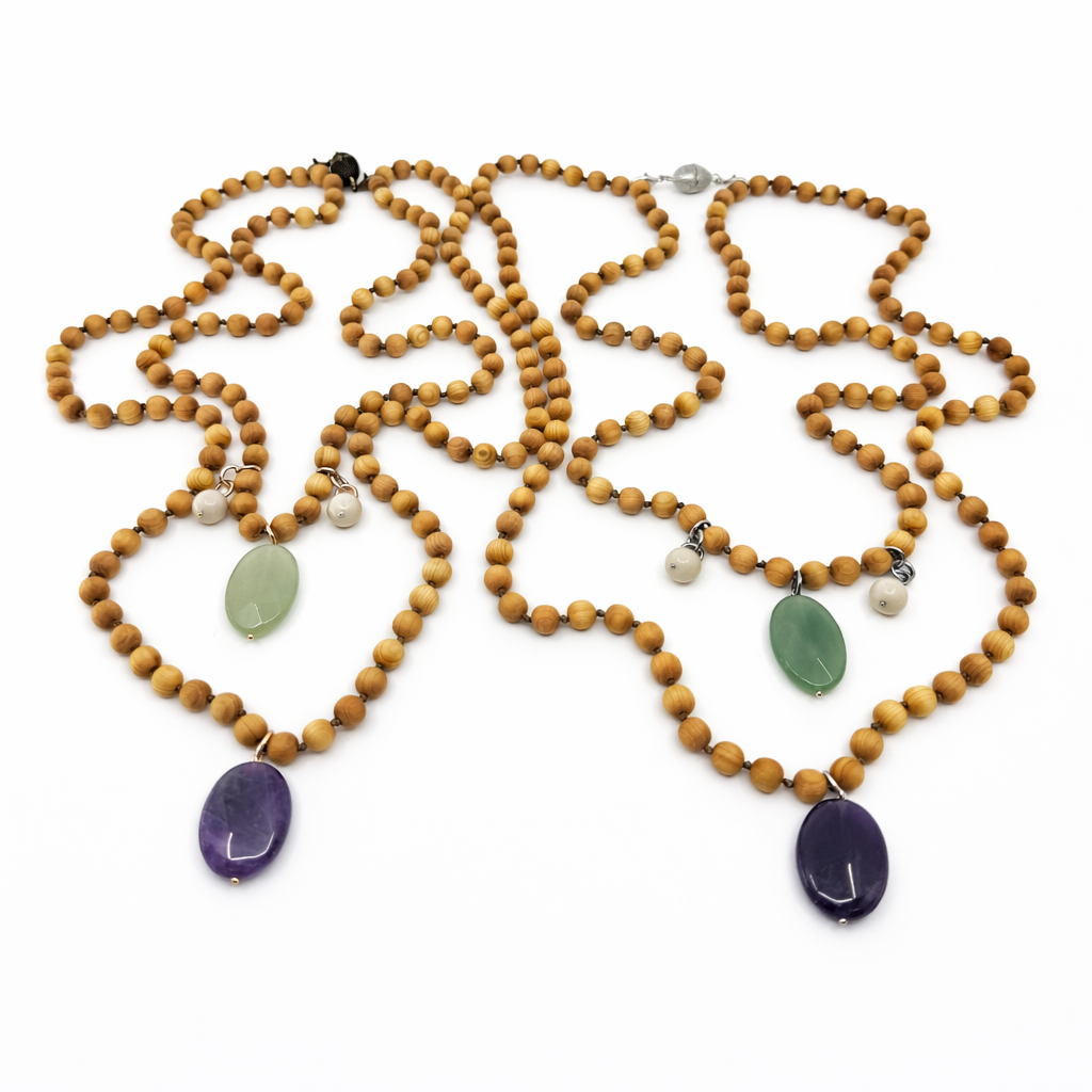 Natural Wood Layering Necklace