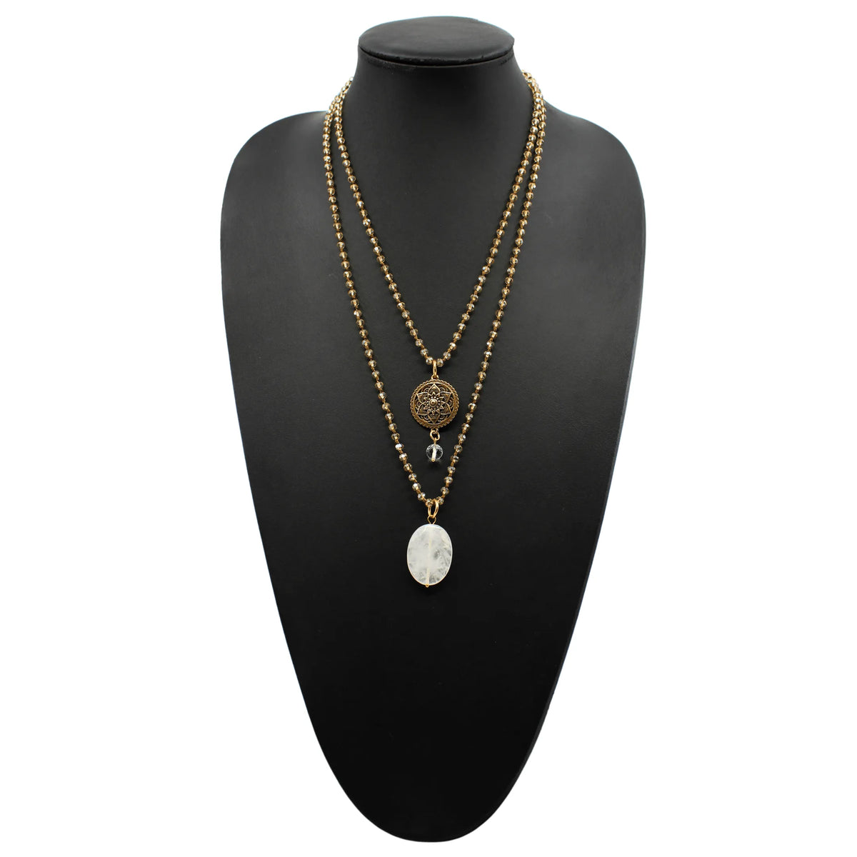 Grateful Thankful Blessed Mandala Bloom Necklace