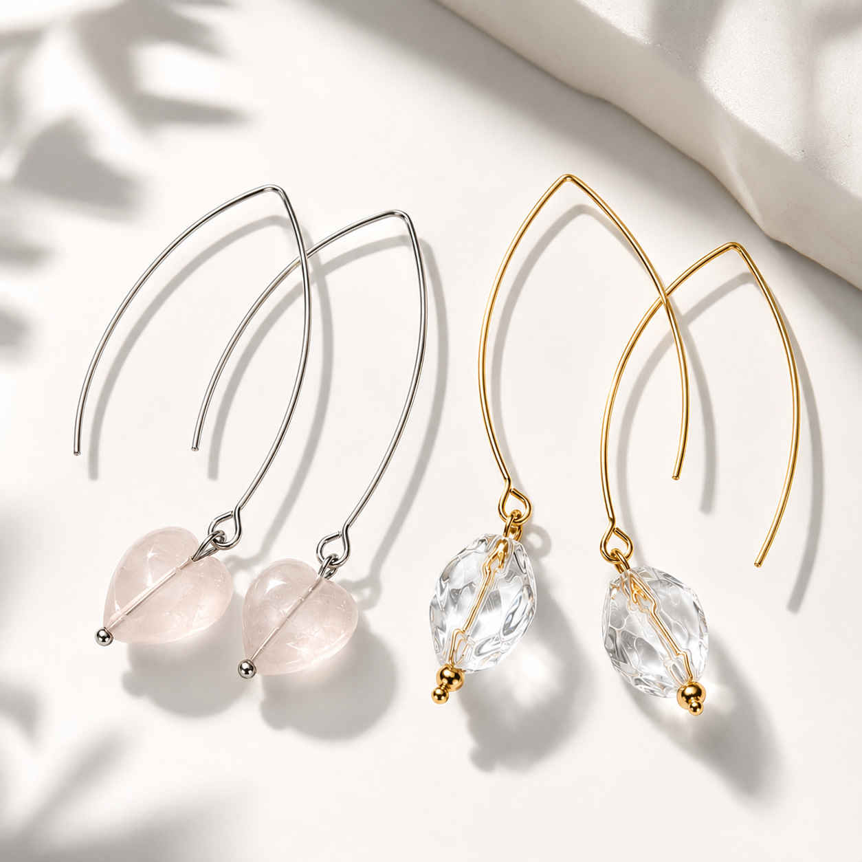 Small Stone Drop Earrings