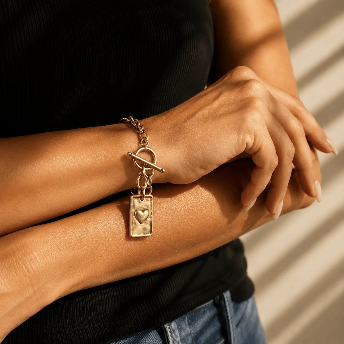 Unf*ckwithable Square Pendant Chain Bracelet