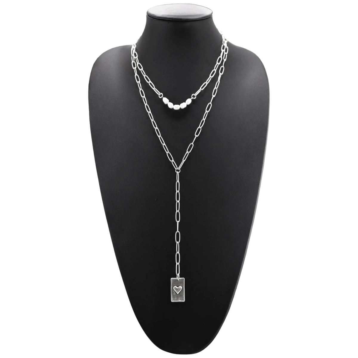 You Are Doing F*cking Great Heart Lariat Necklace