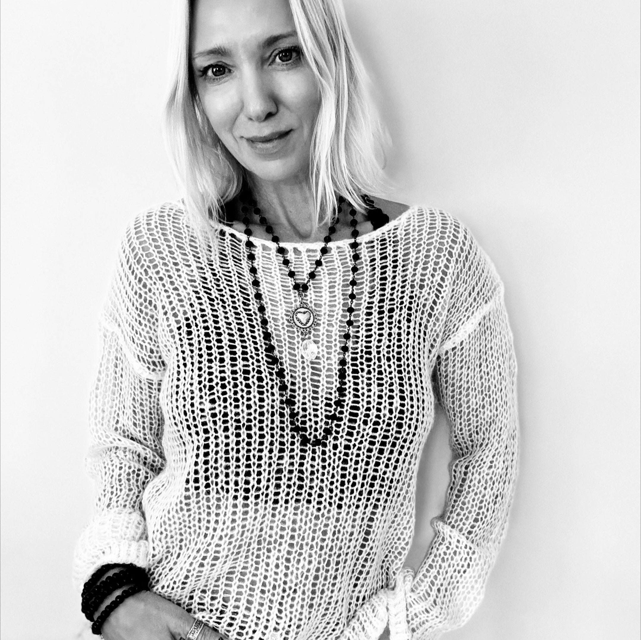 "Be Brave. Be Kind. Do Good" Heart Long Rosary Chain Necklace