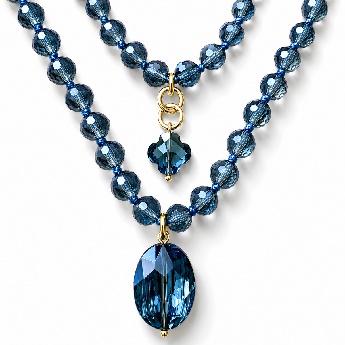 Crystal Disco Ball Layering Necklace