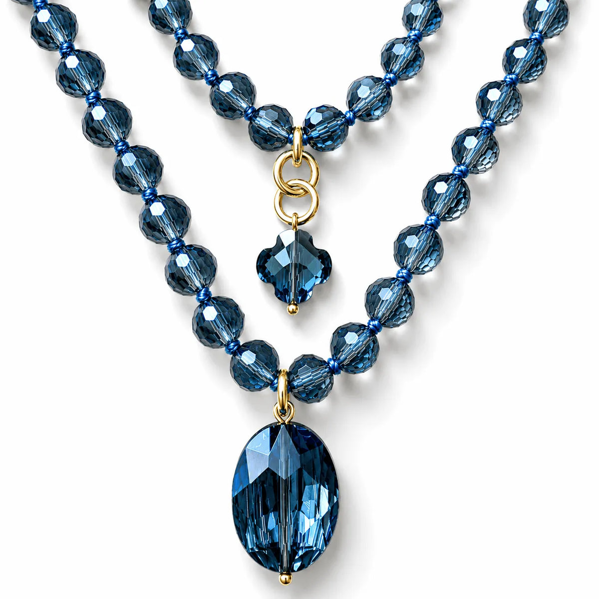 Crystal Disco Ball Layering Necklace
