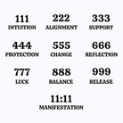 Numerical sequences with corresponding meanings on a white background
