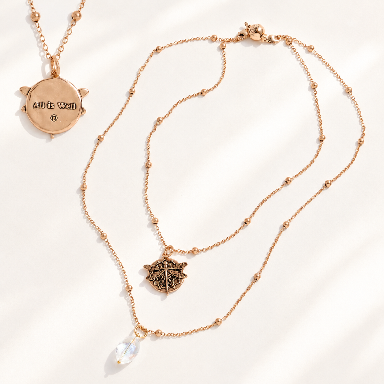 All Is Well Dragonfly Dainty Necklace