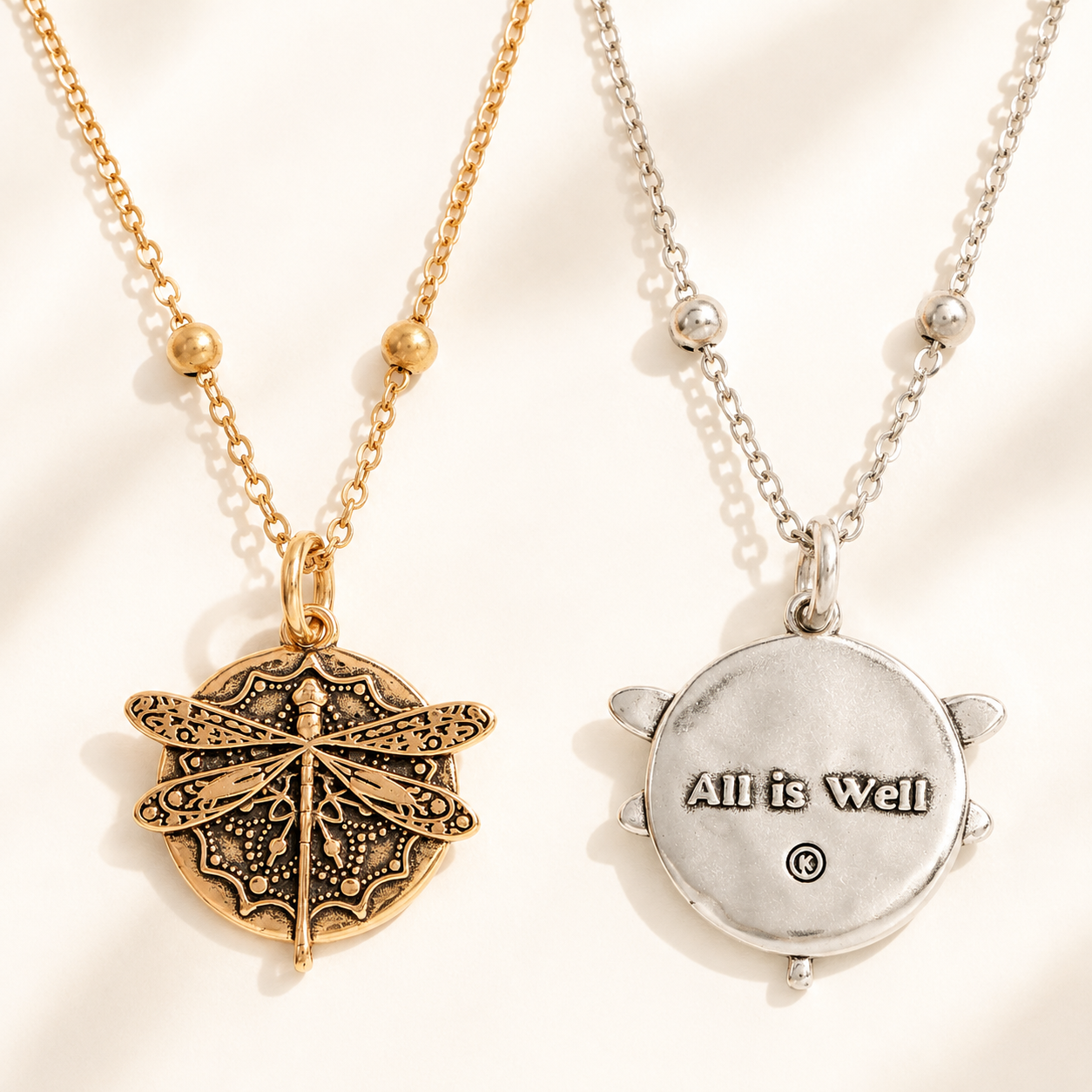 All Is Well Dragonfly Dainty Necklace