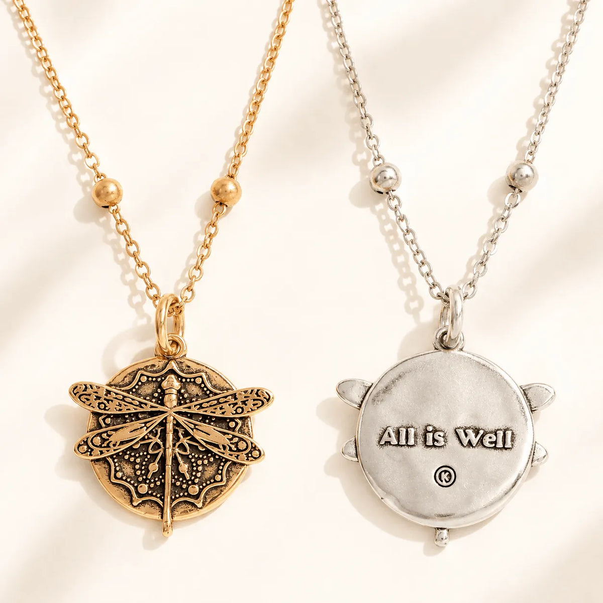 All Is Well Dragonfly Dainty Necklace