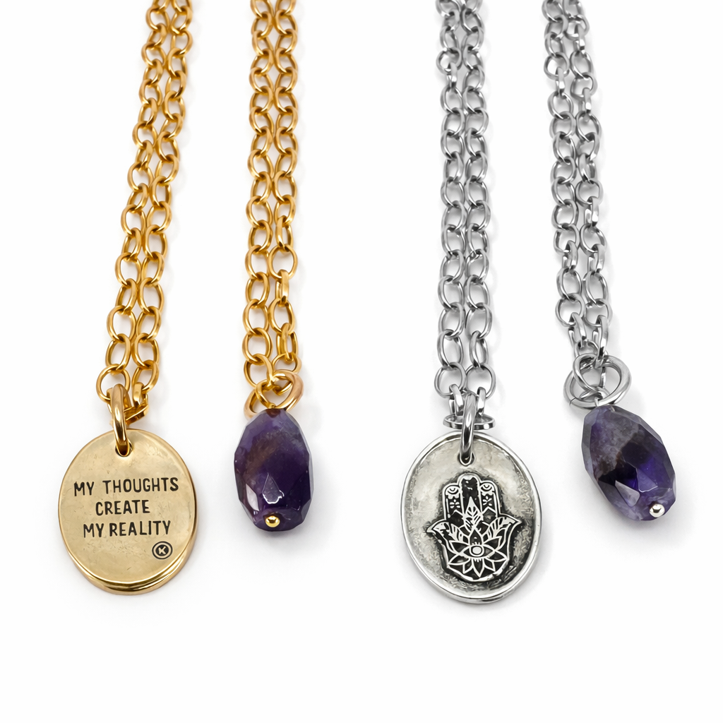 My Thoughts Create My Reality Dainty Necklace