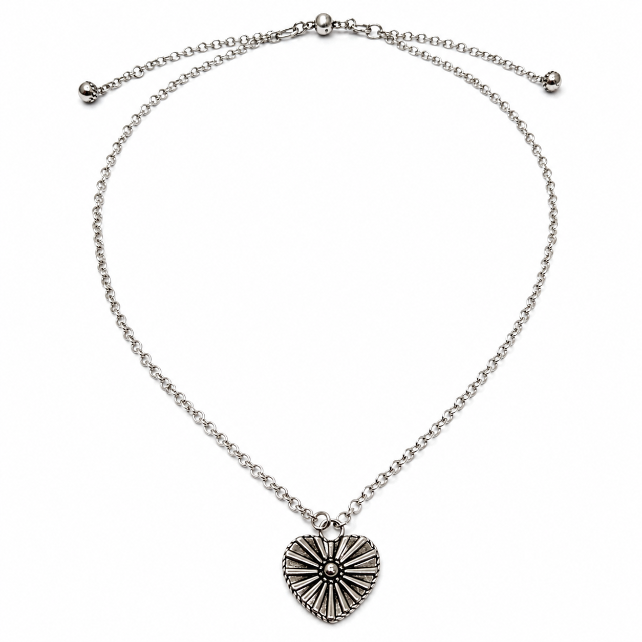 Love Shining Heart Adjustable Necklace