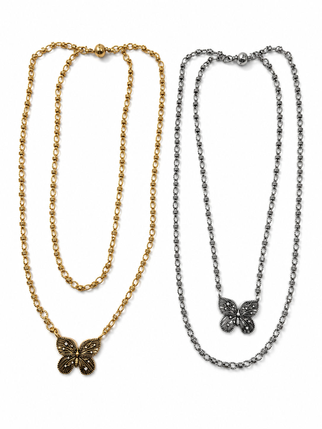 Be Grateful Loving Present Butterfly Chain Necklace