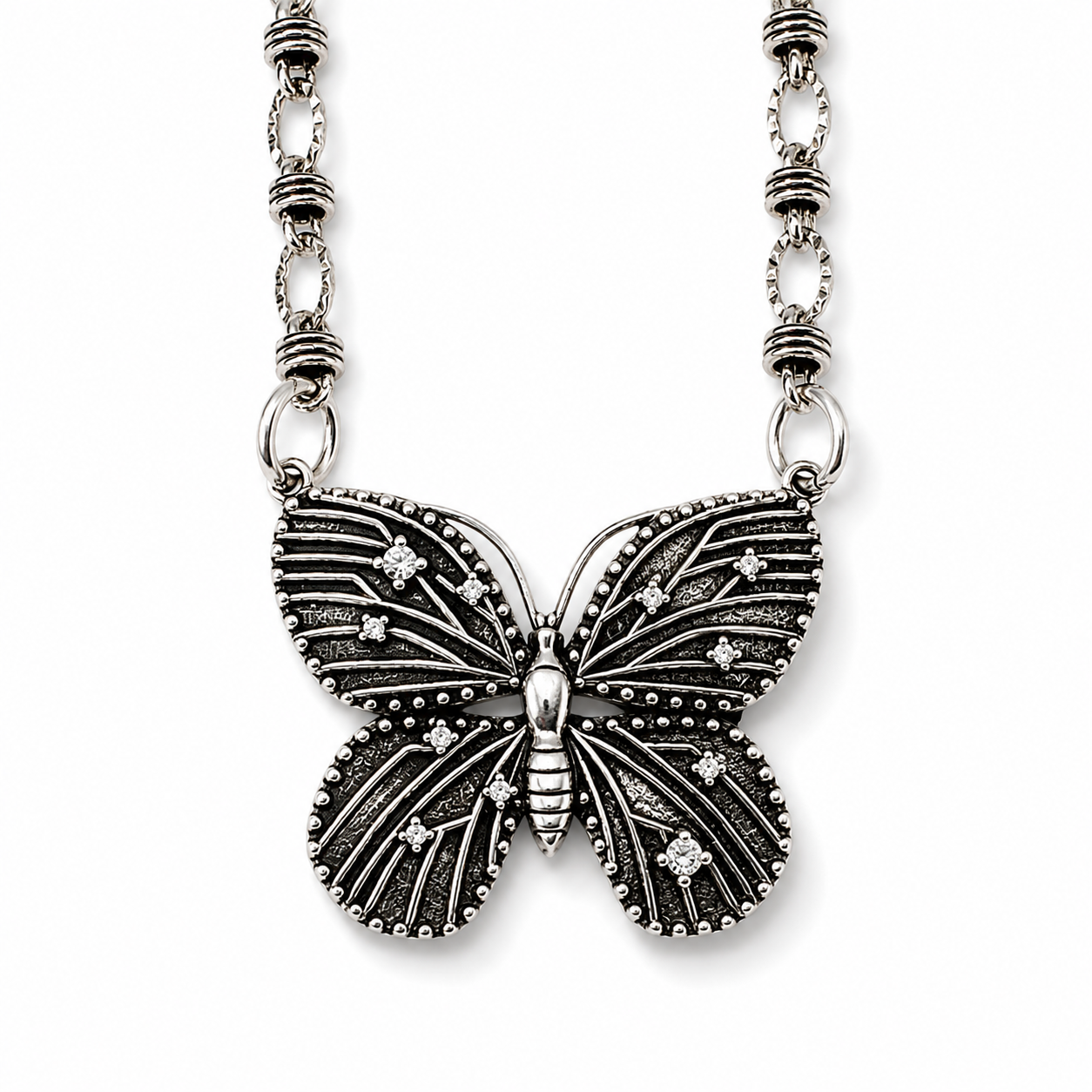 Be Grateful Loving Present Butterfly Chain Necklace