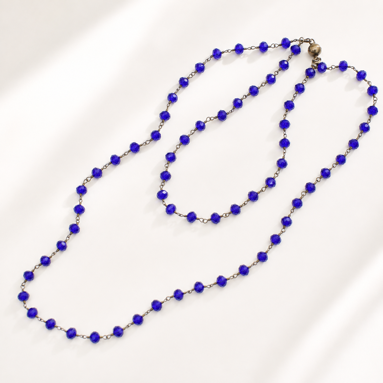 Crystal Rosary Layering Necklace
