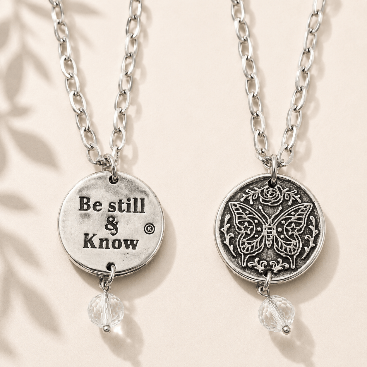 Be Still & Know Butterfly Original Necklace