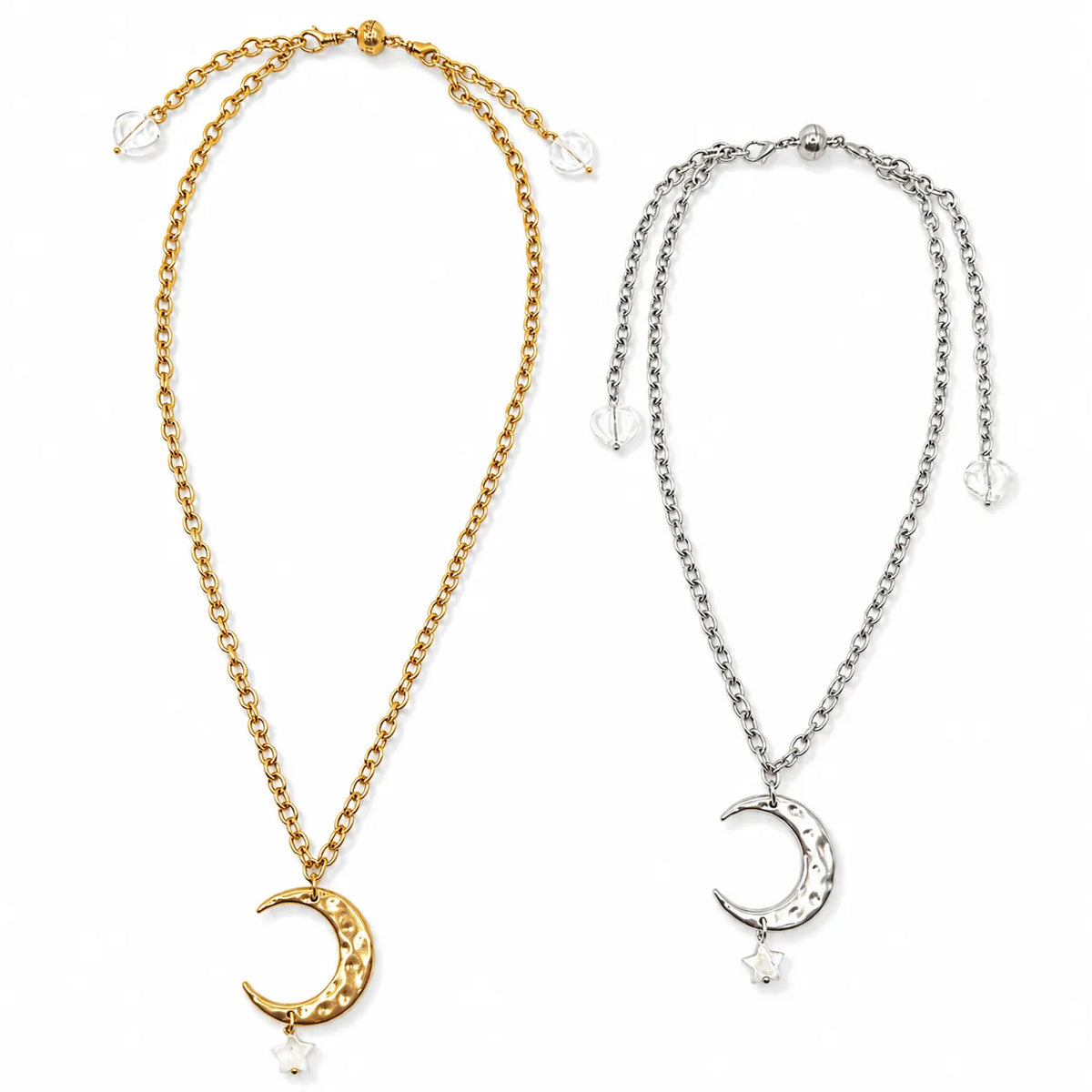 Light Crescent Moon Adjustable Necklace