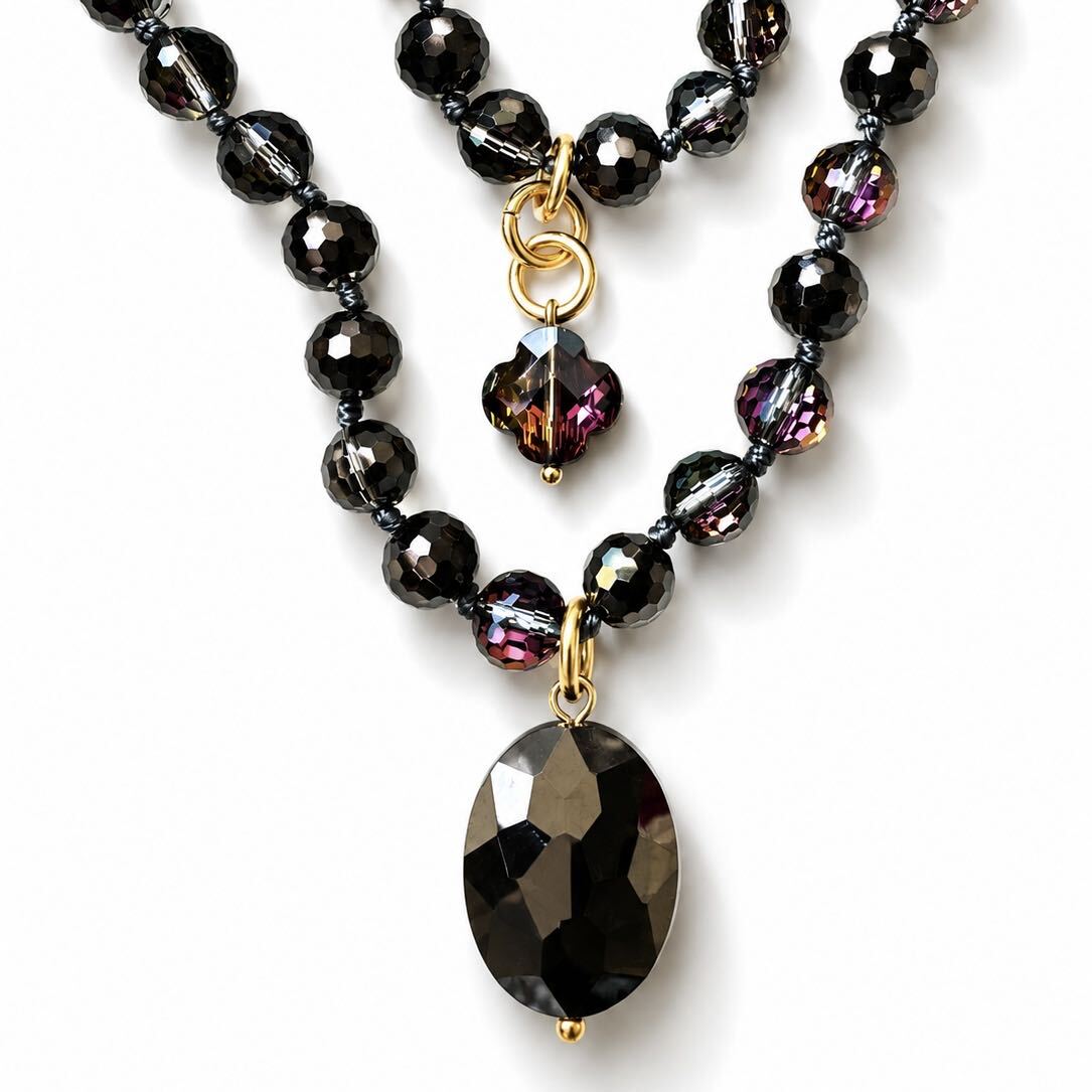 Crystal Disco Ball Layering Necklace