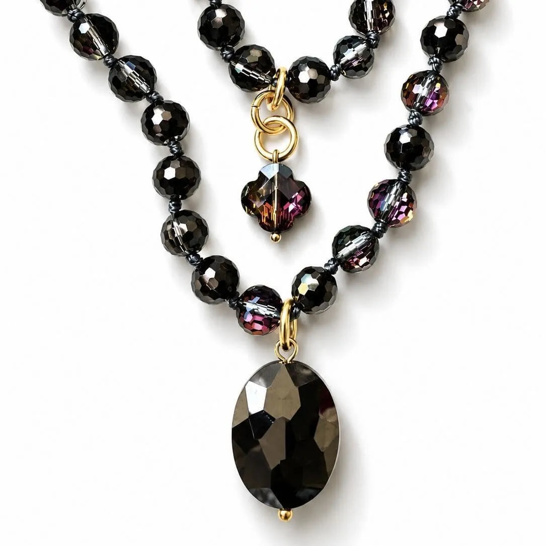 Crystal Disco Ball Layering Necklace