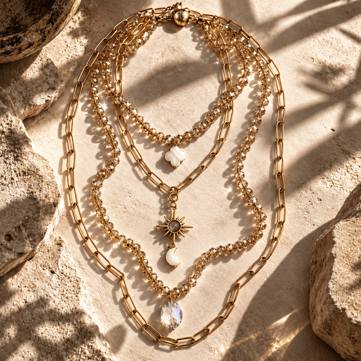 Just Breathe Starburst Fusion Necklace Layering Set