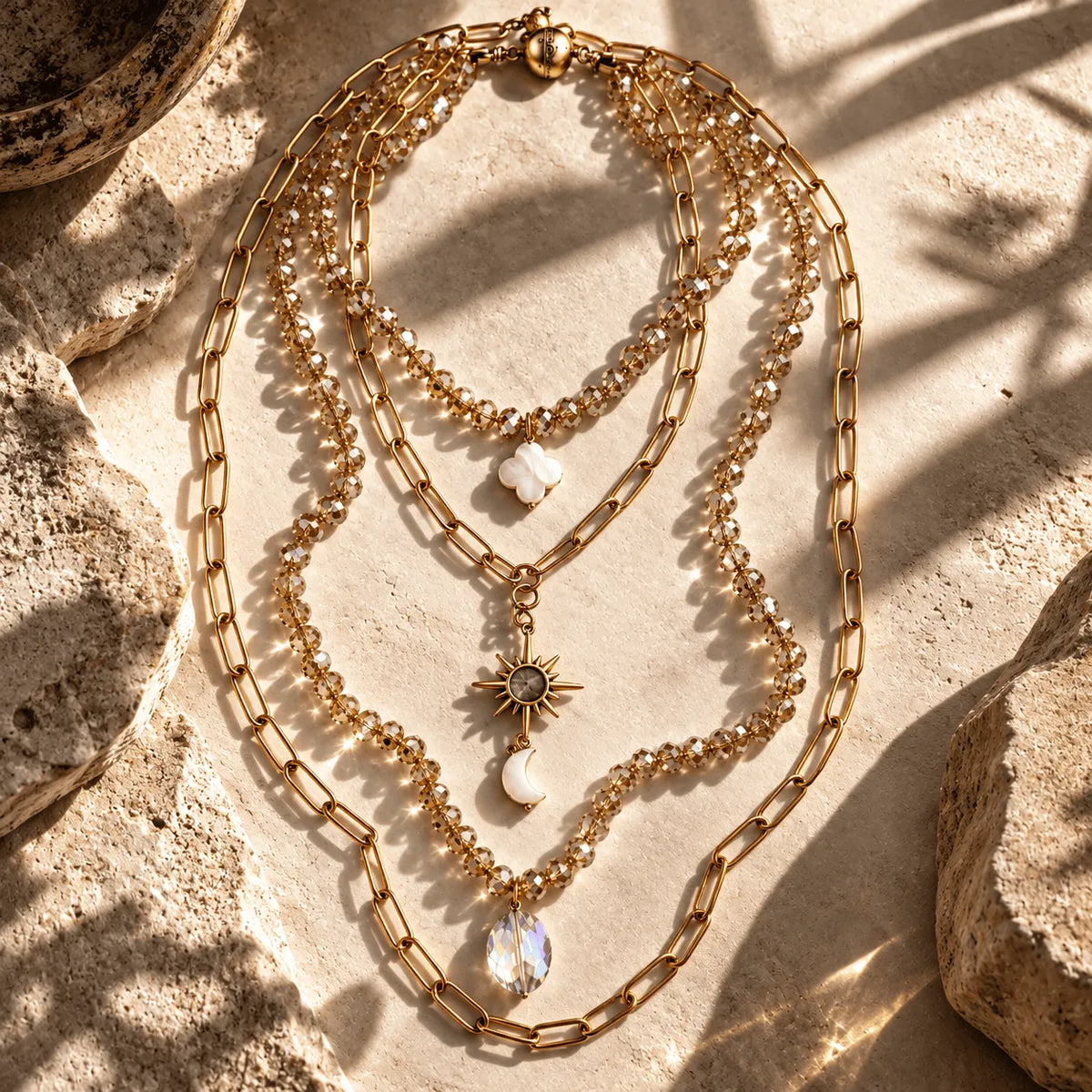 Just Breathe Starburst Fusion Necklace Layering Set
