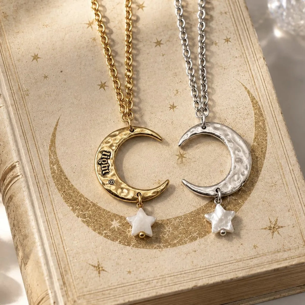 Light Crescent Moon Adjustable Necklace