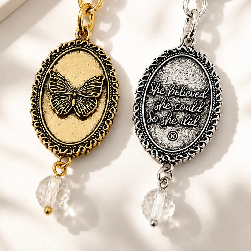 She Believed She Could Butterfly Choker Necklace