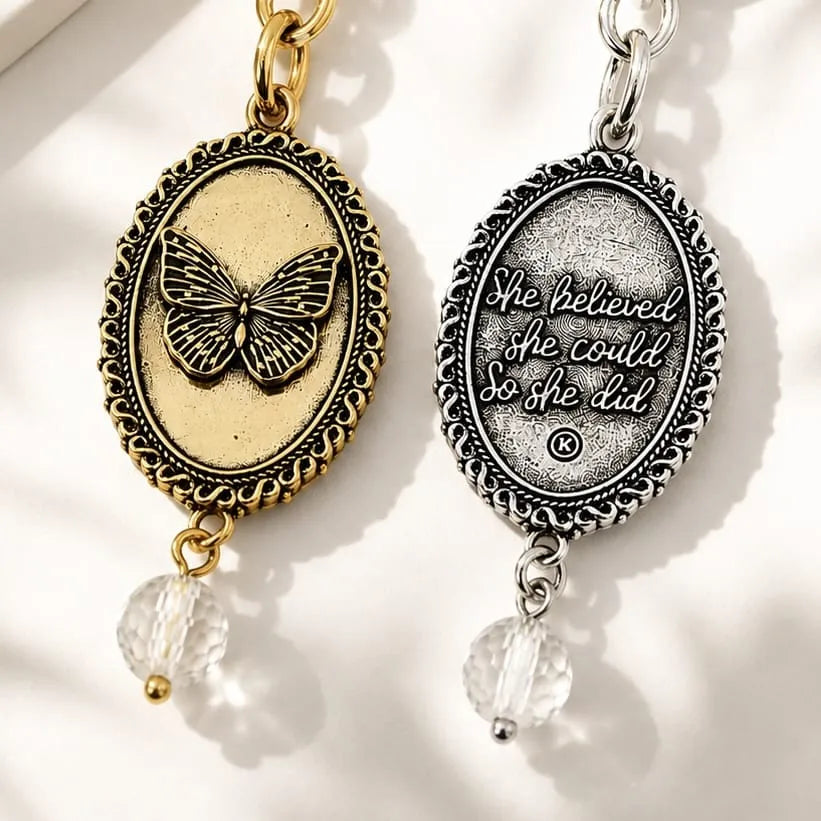 She Believed She Could Butterfly Choker Necklace