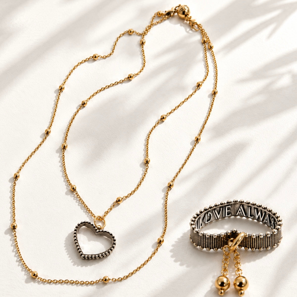 Love Always Open Heart Dainty Necklace