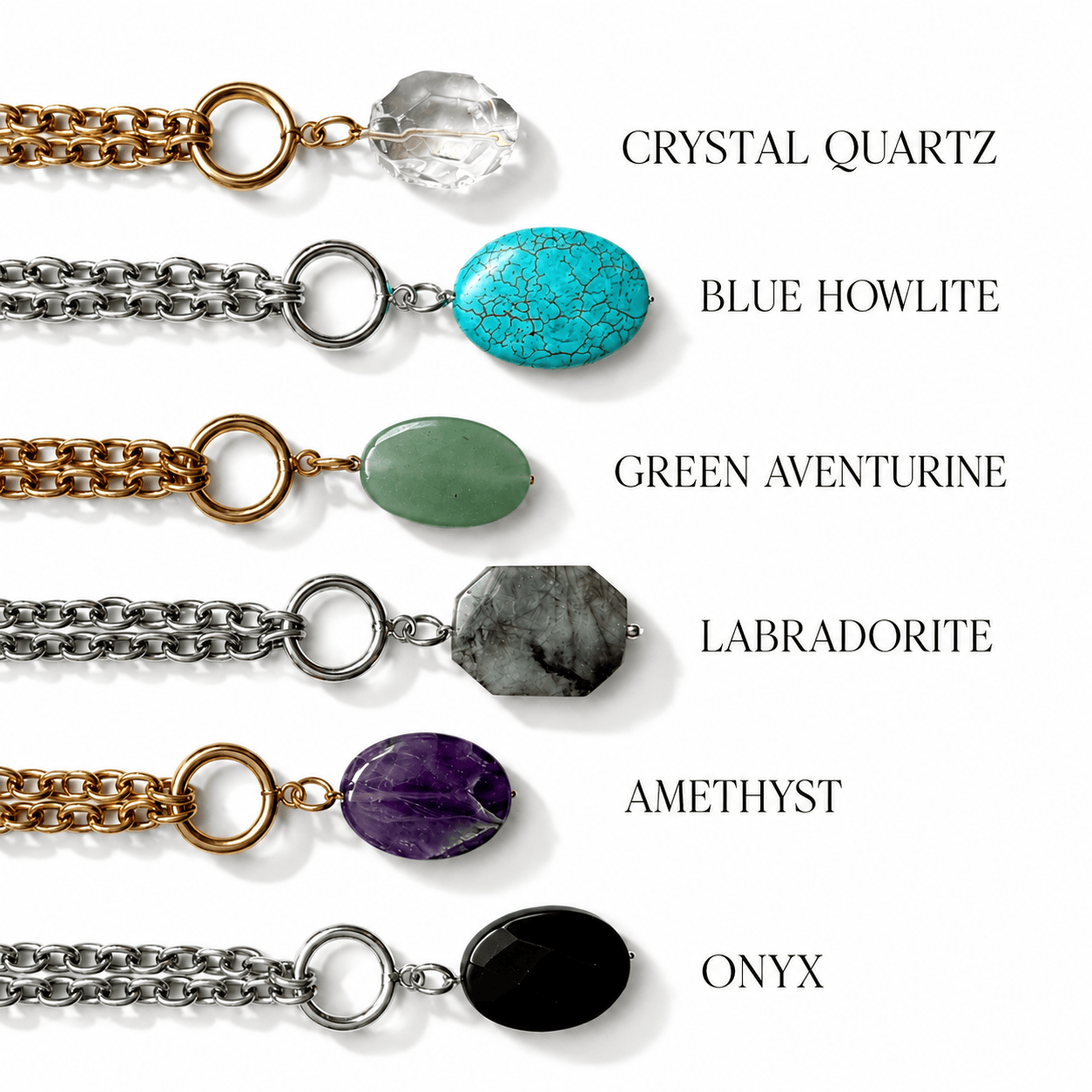 Gemstone Adjustable Necklace