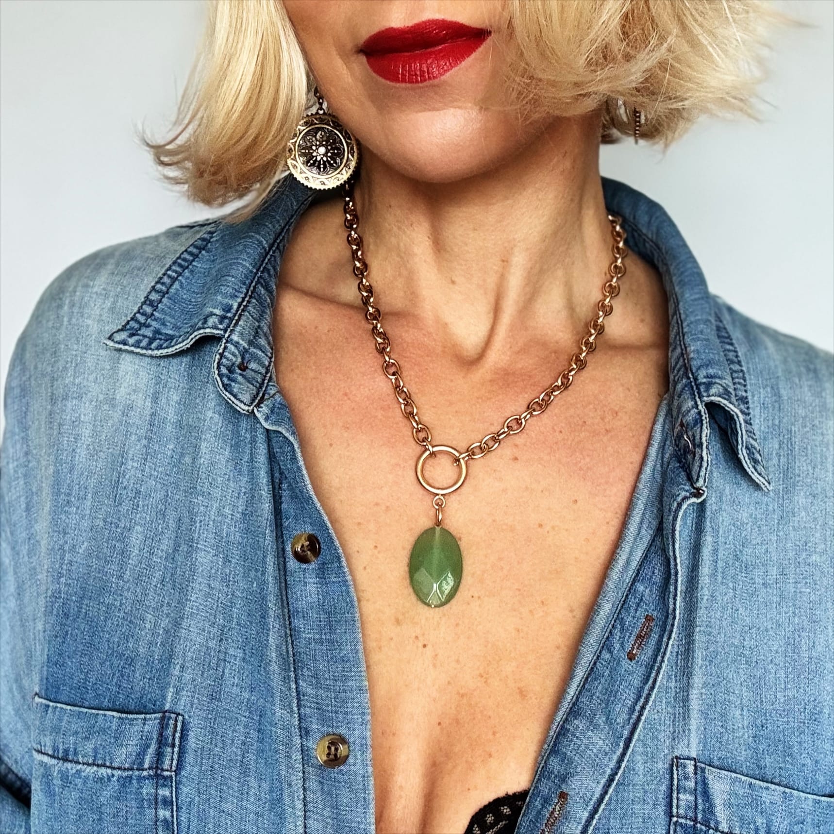 Gemstone Adjustable Necklace