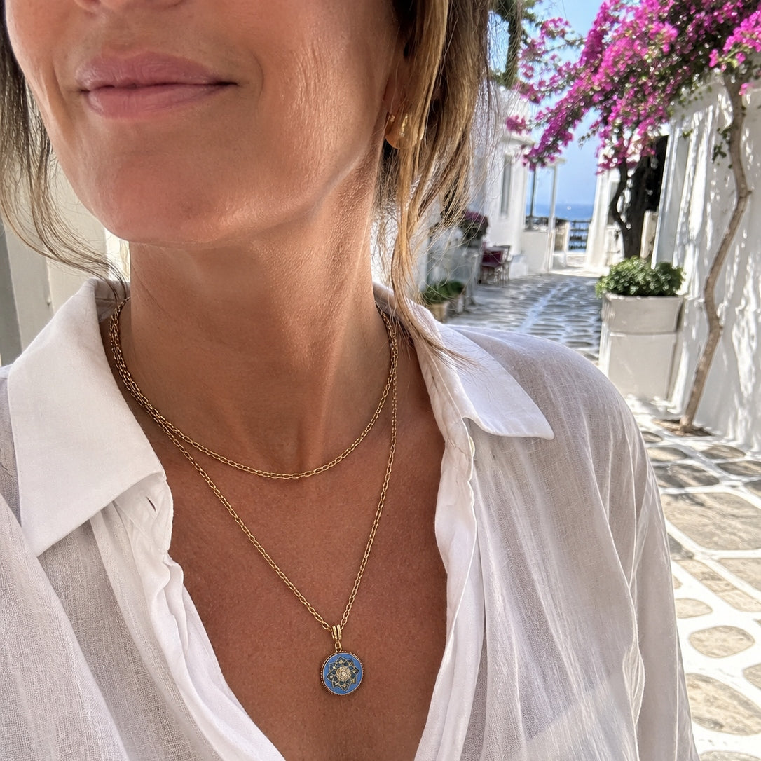 I Am Enough Mandala Chain Necklace