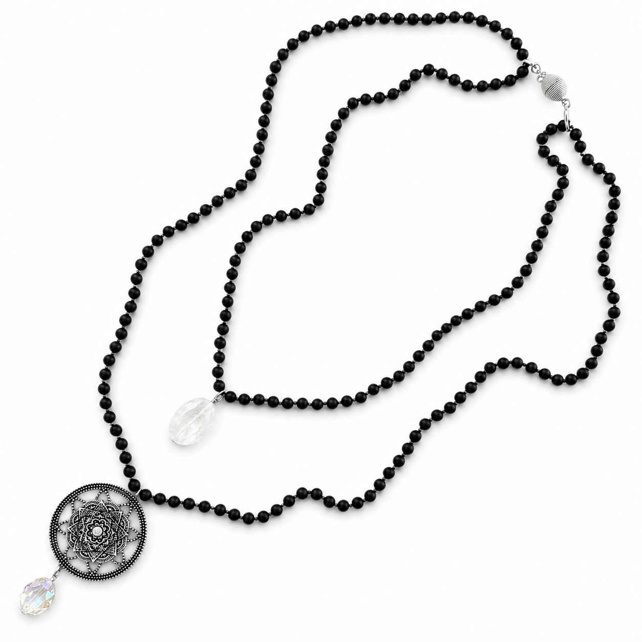 I Own My Peace Black Howlite Necklace