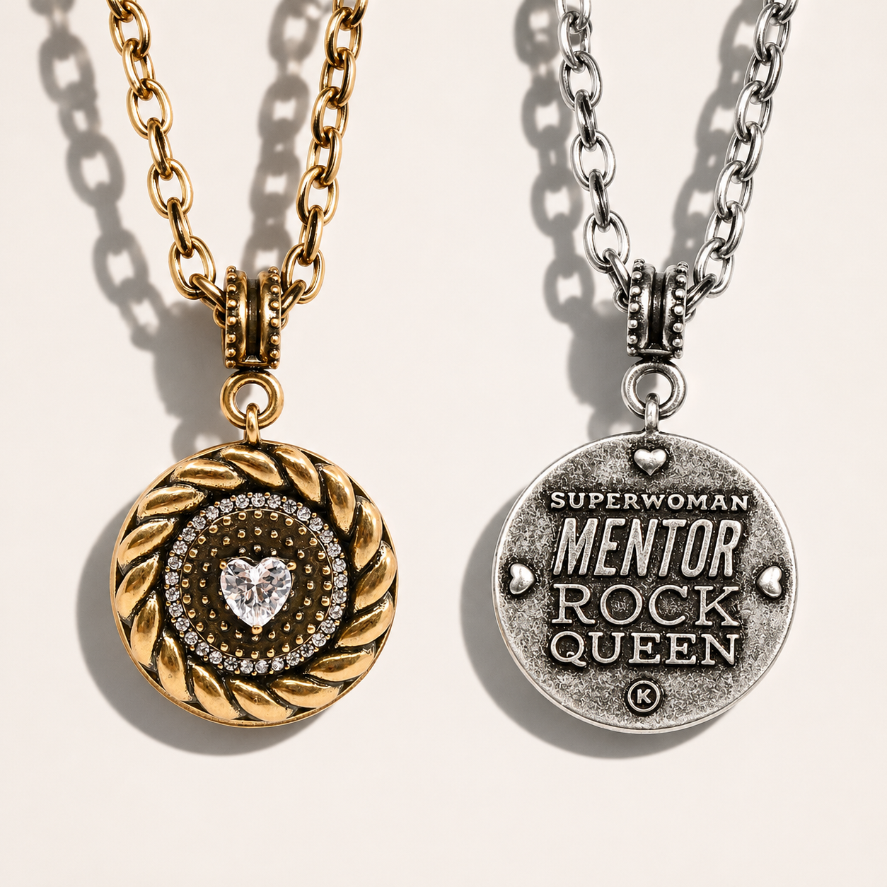 Queen Crystal Heart Adjustable  Necklace
