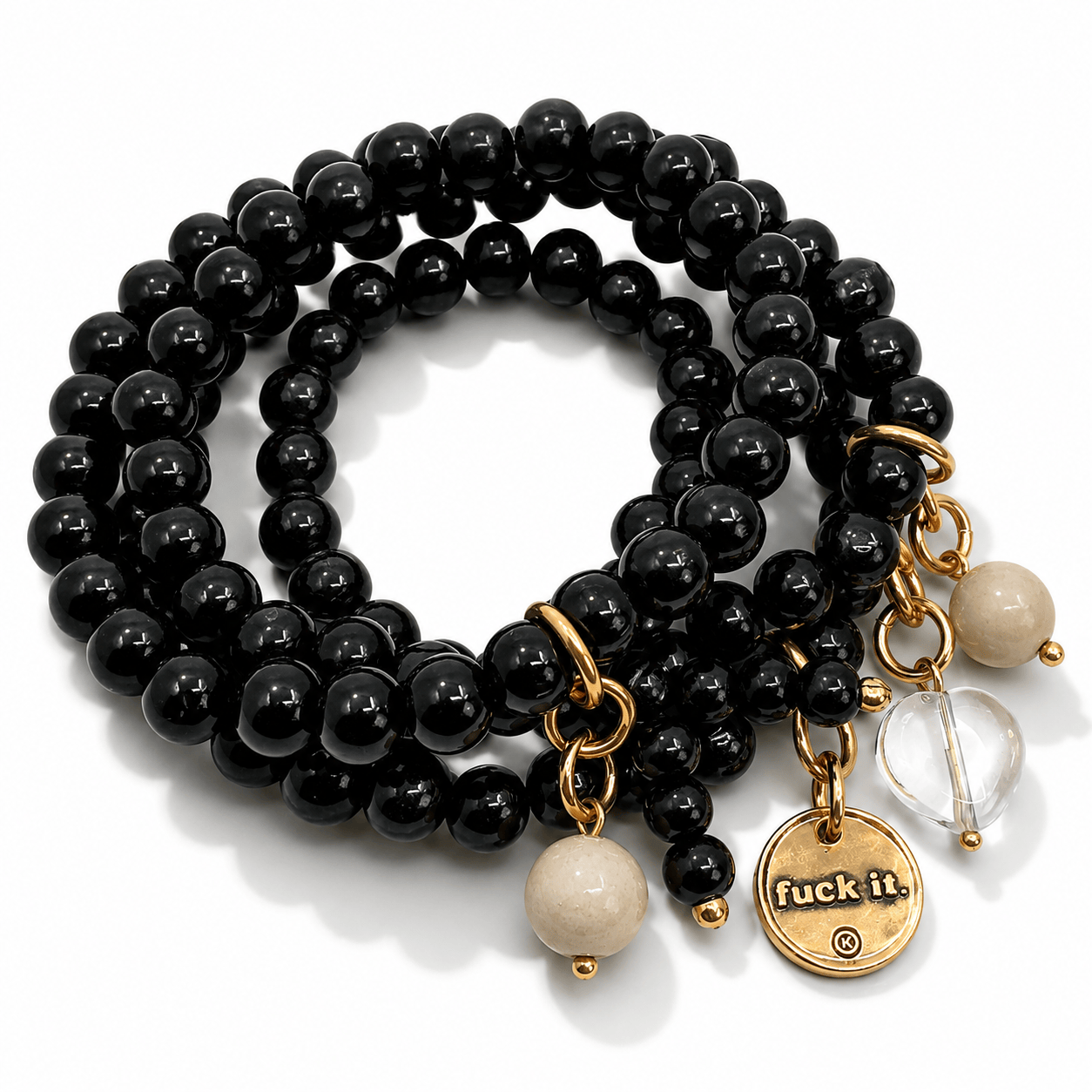 F*ck It Heart Wood Boho Wrap Bracelet/Necklace