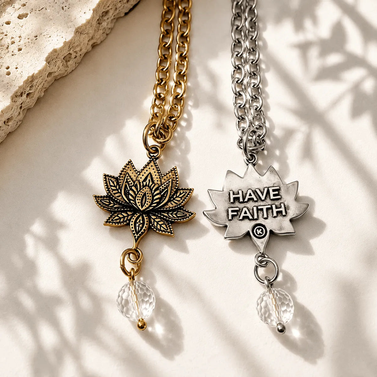 Have Faith Lotus Essential Necklace
