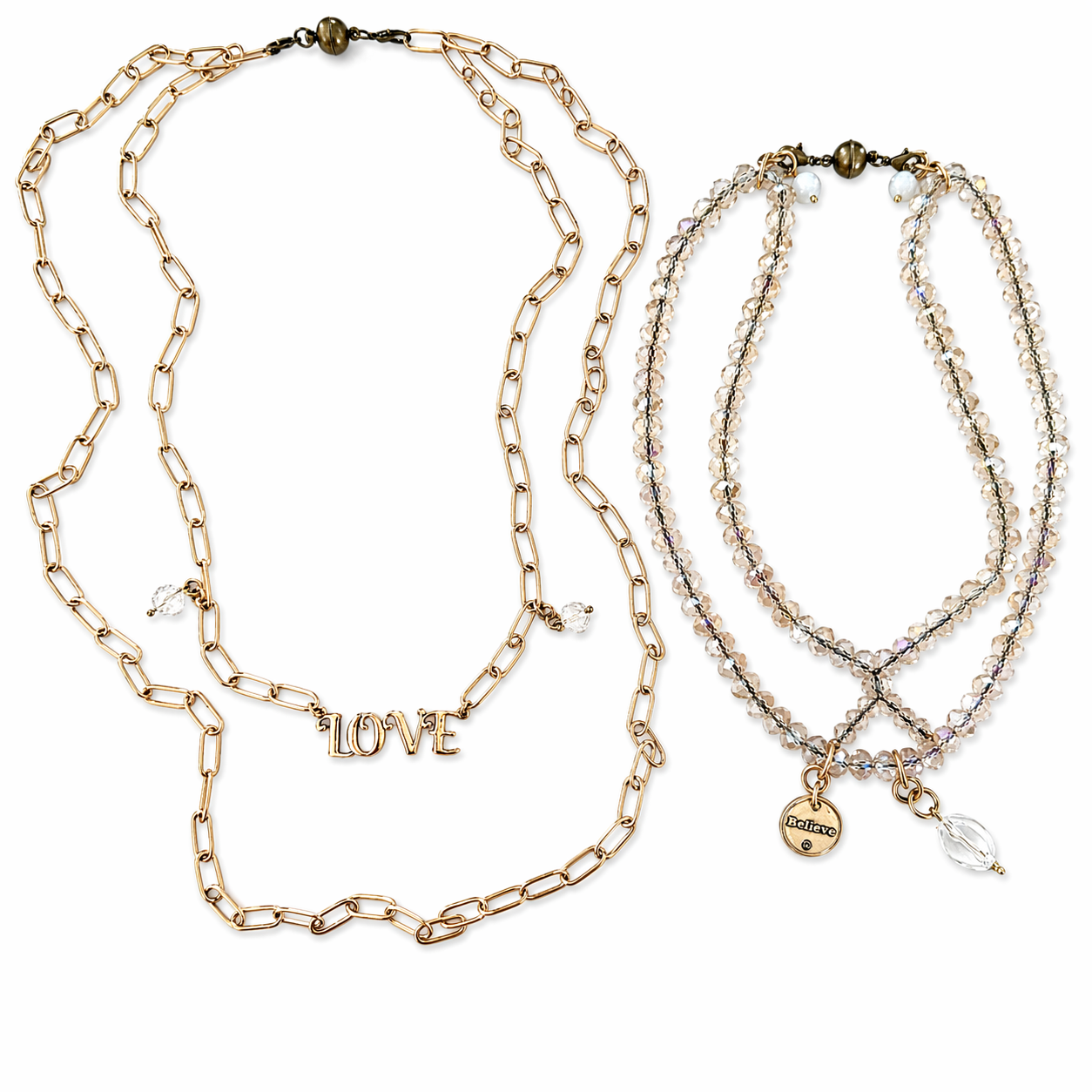 Believe Love Crystal Boho Wrap Duo Bundle