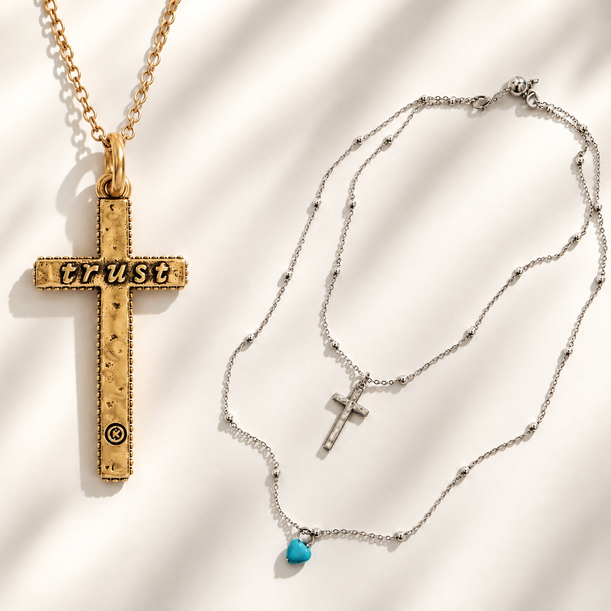 Trust Cross Dainty Necklace