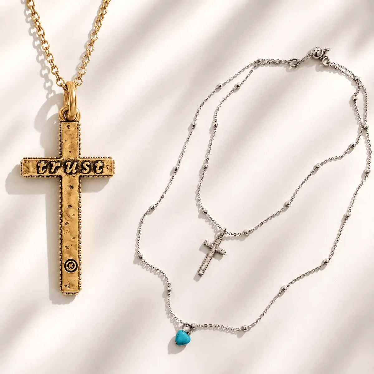 Trust Cross Dainty Necklace
