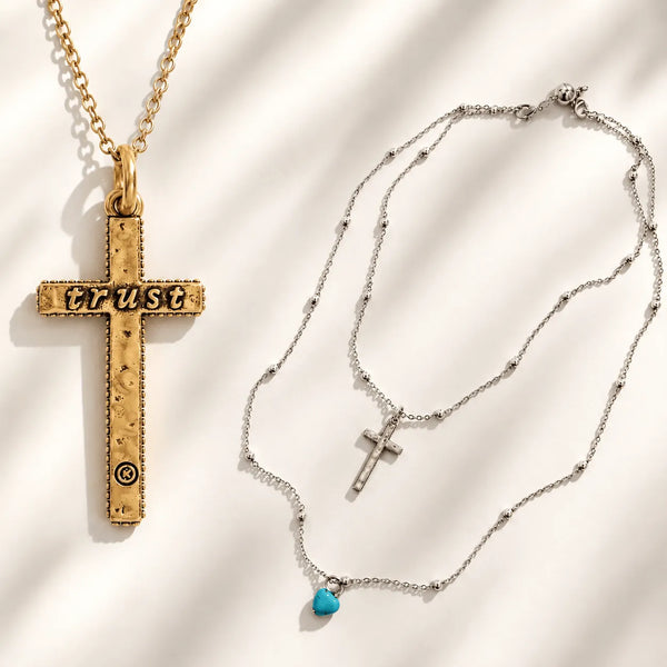 Trust Cross Dainty Necklace