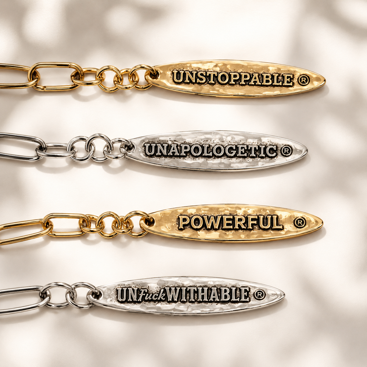 Choose Your Message Vertical Bar Klink Necklace