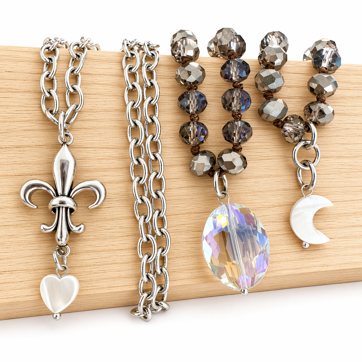 Love Fleur de Lis Fusion Necklace Duo Bundle