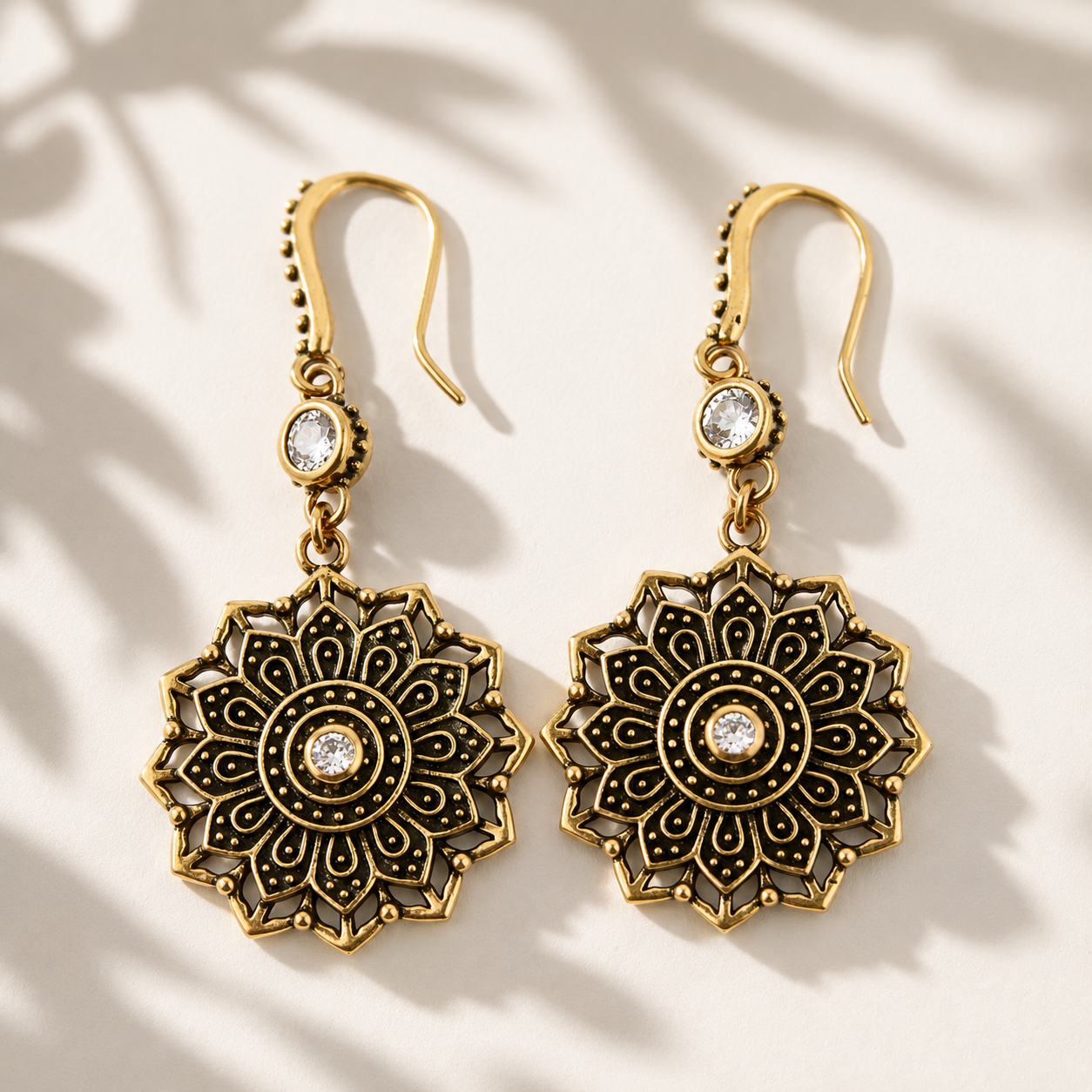 Remember Who You Are Flower Mandala Drop Earrings