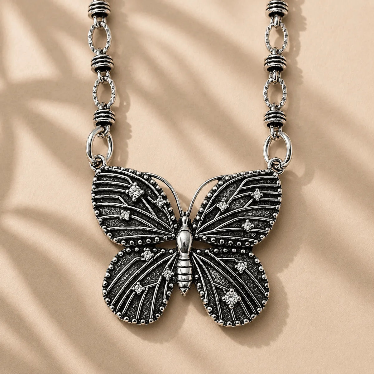 Be Grateful Loving Present Butterfly Chain Necklace