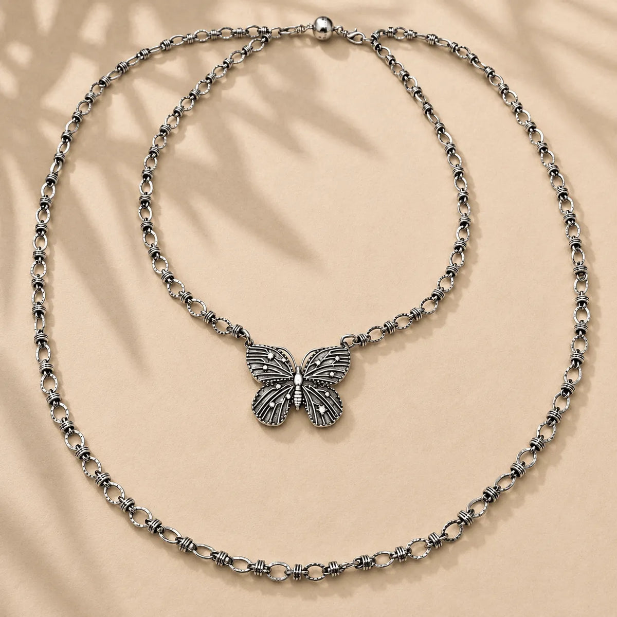 Be Grateful Loving Present Butterfly Chain Necklace