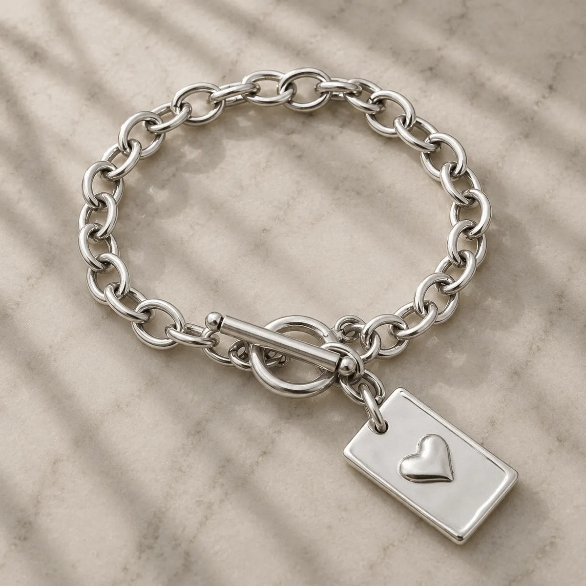 Be You Rectangle Pendant Chain Bracelet