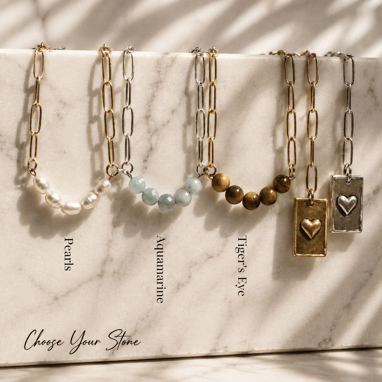 Choose Your Message Heart Lariat Necklace